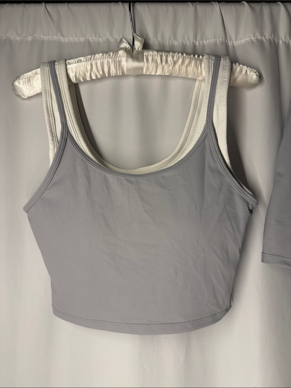 Gray Tank Crop Top and Skort Set - Picture 2 of 4